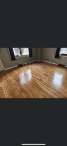 Finished hardwood flooring