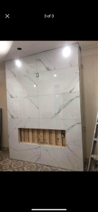 wall tiling installation