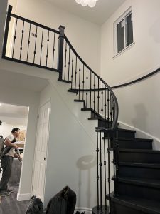 Black staircase and railing