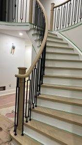 Finished curved staircase